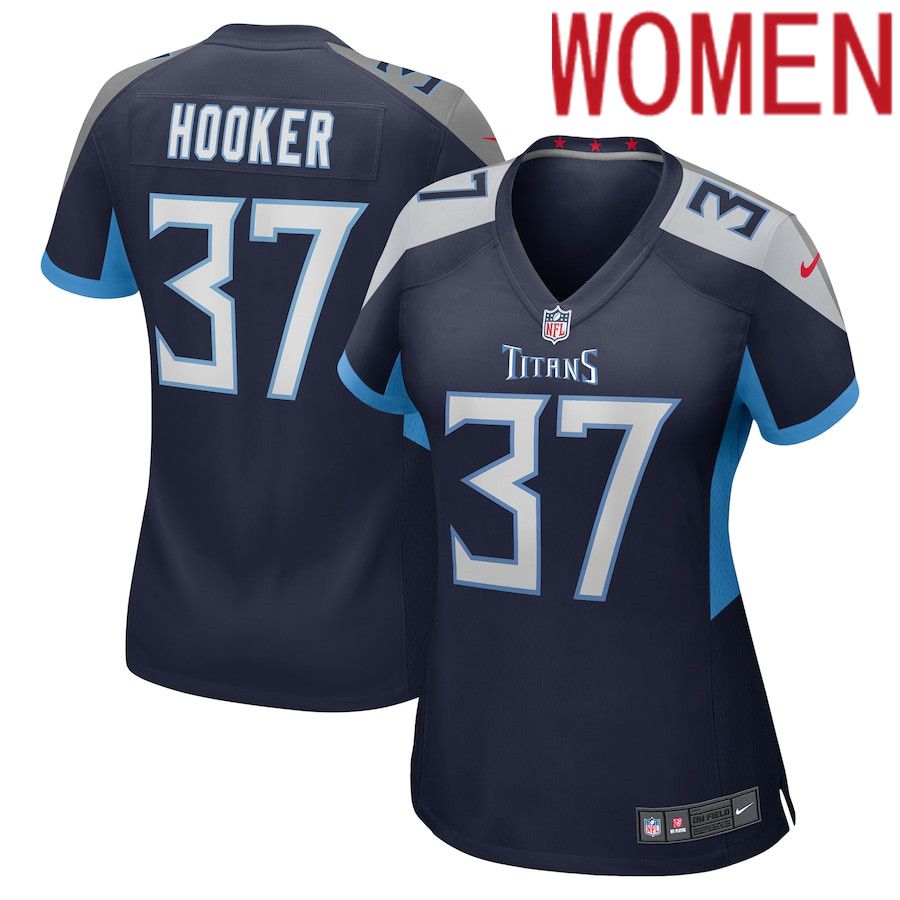 Women Tennessee Titans 37 Amani Hooker Nike Navy Game NFL Jersey